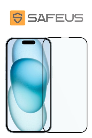 Safeus Tam Kaplayan Parmak İzi Bırakmayan Safir Ekran Koruyucu Cam Apple Uyumlu iPhone 15 Plus İle
