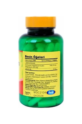 Vitapol Magnezyum Sitrat B6 3X100 Tablet