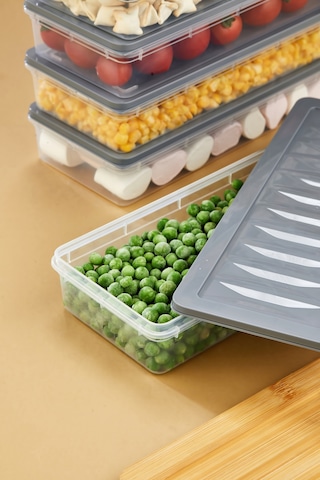 Multi Box 6 Lı Set Saklama Kabı Seti - Dondurucu & Mikrodalga Uyumlu Gri