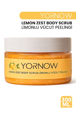 Yornow Limon Özlü Vücut Peelingi 300 Ml Arındırıcı, Nemlendirici Ve Pürüzsüzleştirici