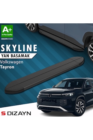 S-dizayn Vw Tayron 2 Skyline Siyah Yan Basamak 193 Cm 2024 Üzeri A+ Kalite