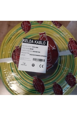 100 METRE 10 MM CCA NYAF ELEKTRİK KABLOSU - SARI