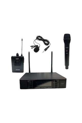 Rose Rw-211-ey Uhf Kablosuz Telsiz El Yaka Mikrofon 2x100 Kanal