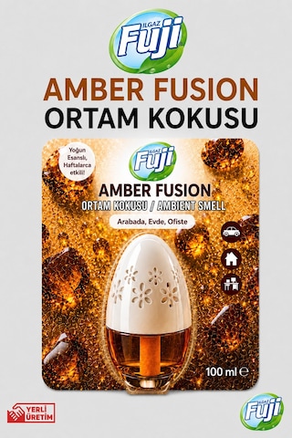 Ilgaz Fuji Amber Kokulu Araç, Wc, Oda Ve Ortam Kokusu 100 Ml Amber Fusion Kalıcı Kavanoz Koku