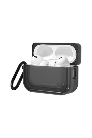 Airpods Pro 2 Uyumlu Kılıf Saydam Jelly Tasarımlı Youngkit Candy Serisi Kılıf Siyah