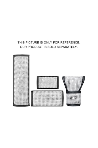 Padalink Kadınlar İçin Kristalli Vites Kolu Kapağı - Pu Deri Siyah Vites Koruyucu