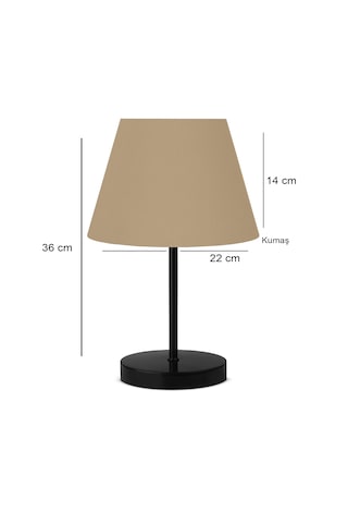 Homing Çölbeji Kumaş Siyah Gövde Abajur Ayd-3159 Kahverengi