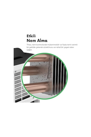 Nem Alma Cihazı, 10l Günlük Kapasite, 40m²+ Alanlar Için, Otomatik Kapanma, Zamanlayıcılı