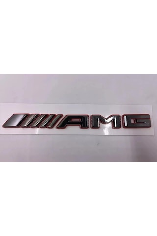 Benz Özel Tasarım Amg Monogram Gri-kırmızı Bagaj Yazısı Mercedes 200