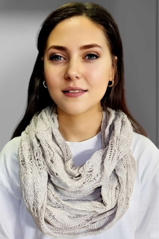 Tezzgelsin Kadın Çift Dolama Triko Örgü Boyunluk Taş