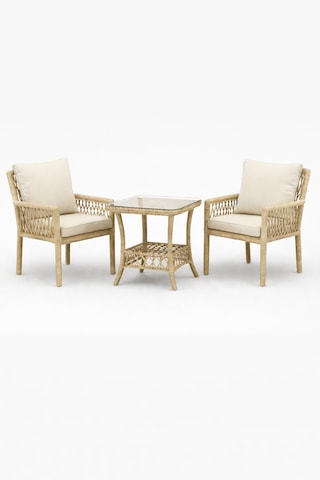 Oslo Raddan 1+1 Bistro Set Minderli 2 Kişilik Raddan Oturma Grubu Camlı Sehpa Bahçe Balkon Teras Set Cappuccino Cappuccino Oslo Raddan 1+1 Bistro Set Minderli 2 Kişilik Raddan Oturma Grubu Camlı Sehpa Bahçe Balkon Teras Set Cappuccino Cappuccino