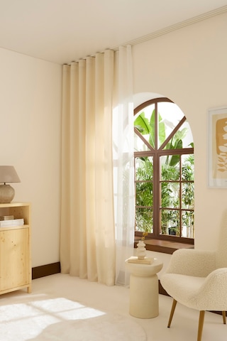 Kaşmir Home Perla Keten Fon Perde Krem 150x270 Cm Krem