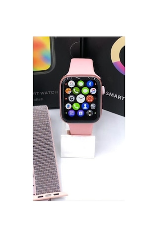 G68l Smart Watch 6s Akıllı Saat Yan Tuşlar Aktif Uygulama Çift Kordon Pembe