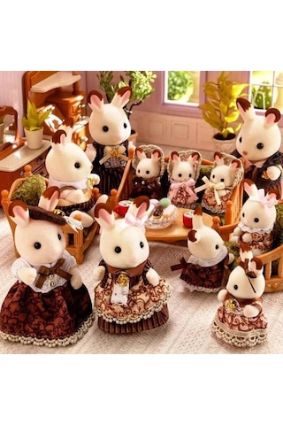 5848 Sylvanian Families Çikolata Kulaklı Tavşan Ailesi Yıldönümü Seti +3 Yaş