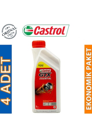 Castrol GTX Essential 15W-40 Motor Yağı 4 x 1 L