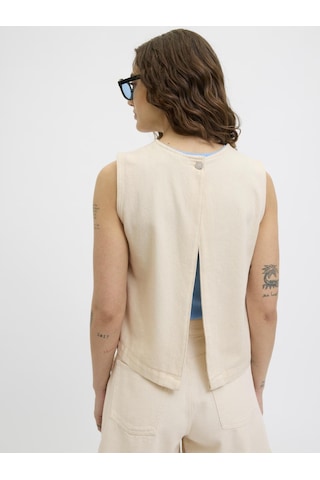 Jack & Jones Kadın Sirt Detayli Denim Bluz - Dora - 12277036 Off-white Denim