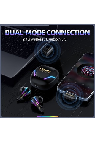 Onıkuma T27 Çift Modlu Soğuk Kablosuz Bluetooth Kulaklık Siyah