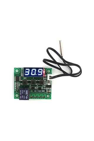 Ranyeek W1209 Mikro Sıcaklık Kontrolörü - Mavi Işıklı Ekranlı, Yüksek Hassasiyetli, Soğutma/ısıtma Fonksiyonu, Röle Kontrolü