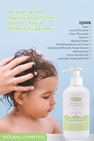 Babyton Bebek ve Çocuklar İçin Doğal Saç Kremi