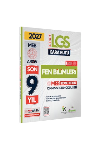 2026 LGS 8.Sınıf FEN BİLİMLERİ Karakutu MEB Çıkmış Soru Modülü Video/PDF Çözüm Konu Konu Son 9 Yıl -