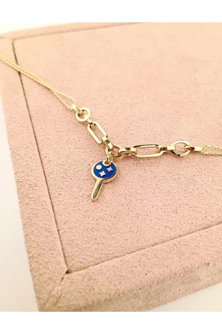 Anahtarlı Ataç Altın Bileklik