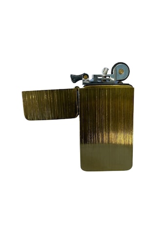 Premiumquality Fırçalı Gold Metal Benzinli Çakmak - Tr8667