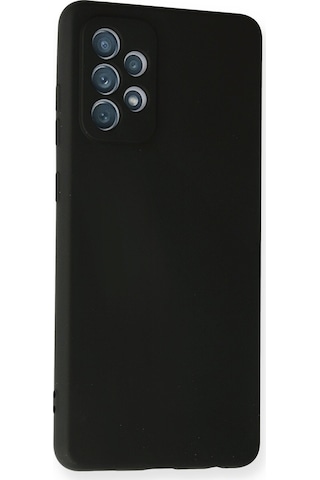 Newface - 861 - Samsung Galaxy Uyumlu A72 Kılıf Nano İçi Kadife Silikon - Csmo-tex - - Siyah Sıyah