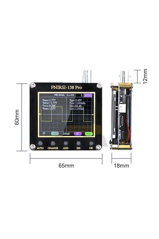 Fnırsı 138 Pro 200khz 2.5 Ms/s Dijital Mini Osiloskop