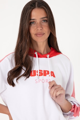 U.S. Polo Assn. Kadın Beyaz Kapüşonlu Sweatshırt 50300697-VR013