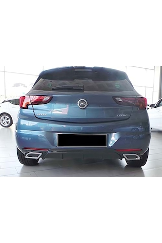 Opel Astra K Sport Difüzör Parlak Siyah Plastik Egzoz Görünüm 2015-2021 Arka-difizör-bodykit-ek