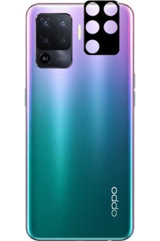 Oppo Reno 5 Lite Zore 3D Kamera Camı Siyah