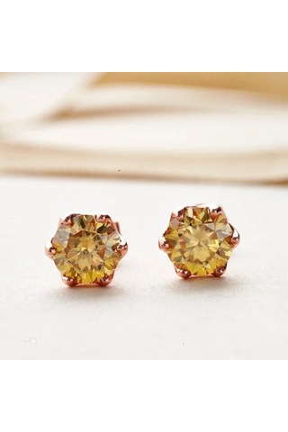 Açık Mor Bague Ringen S925 Gümüş Set 1ct Renk Mozanit Küpe Kız Arkadaşı Için Sevgililer Günü Hediye Takı