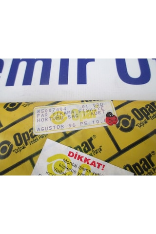85007494 Far Yıkama Fiskiye Hortumu Sağ Doğan-kartal-slx Opar