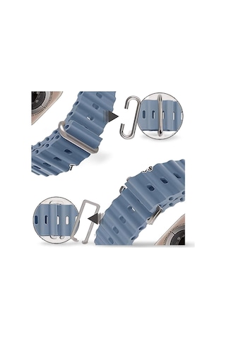 Apple Uyumlu Watch 42mm 44mm 45mm 49mm 1/2/3/4/5/6/se/7/8/ultra Akıllı Saat Ocean Kordon Ve Kayışı Açık Mavi