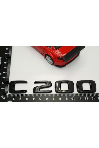 C 200 Bagaj Parlak Siyah ABS 3M 3D Yazı Logo