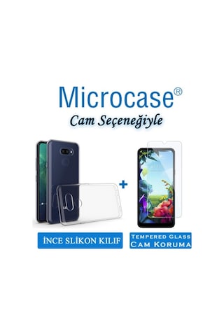Microcase LG Uyumlu K40S Ince 0.2 Mm Soft Silikon Kilif + Cam(Seç) 434433543