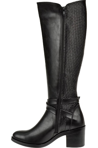 Pullman Topuklu Kadın Çizme SMS-4210 SİYAH Siyah