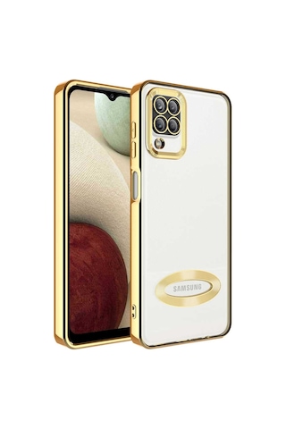 Galaxy M12 Kılıf Kamera Korumalı Logo Gösteren Zore Omega Kılıf
