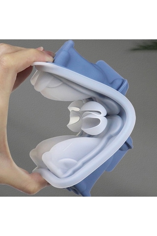 Besthome1 Yeşil Silikon Buz Kalıbı - 4'lü 3d Labrador Şekilli Köpek Buzluk, Renkli Kahve Kokteyl İçecekler İçin Çok Renkli