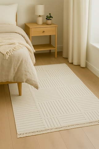 Lioren 9201 Krem - Salon, Koridor Yolluk , Mutfak, Antre, Yatak Ve Oturma Odası Halısı Krem 1