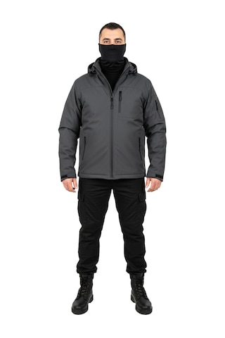 Mysia Outdoor Antrasit Soft Shell Mont Çift Kat Polarlı Antrasit