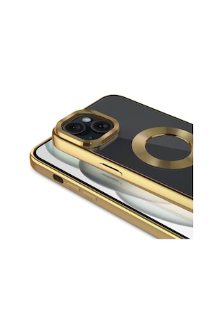 Apple Uyumlu iPhone 15 Kılıf Tek Kamera Çerçeveli Logo Gösteren Zore Omega Kapak Derin Mor