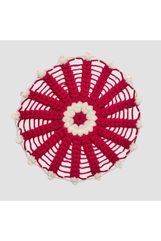 Uretti - Yıldız 7202 - El Örgüsü Banyo Lifi 2li Takım 28cm - Pembe / Lila