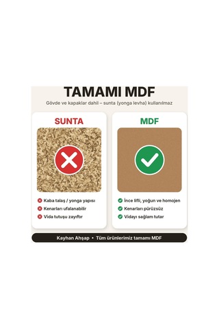 Tamamı Mdf Luna Tv Ünitesi 180 Cm Safir Meşe Kahverengi