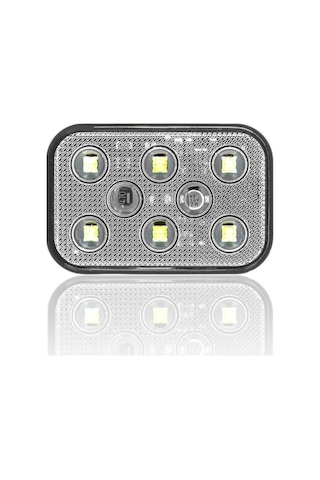 Sanel 12v Universal Kare 6 Led Dış Makan Uyumlu Beyaz Sbd12w6