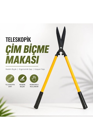 Çim Biçme Makası Teleskopik Uzatılabilir Saplı Bahçe Makası Profesyonel Çit Budama Makası Dayanıklı