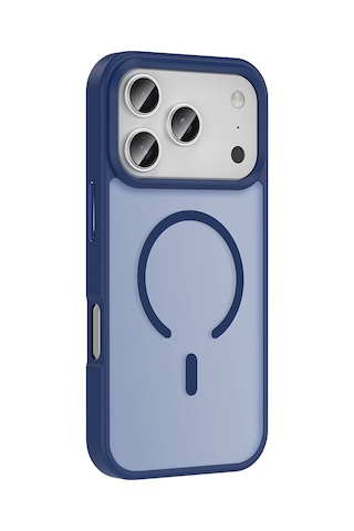 Apple Uyumlu iPhone 17 Pro Max Kılıf M-safe Şarj Özellikli Mat Arka Yüzey Mkst Sio Kapak - Gri Gri