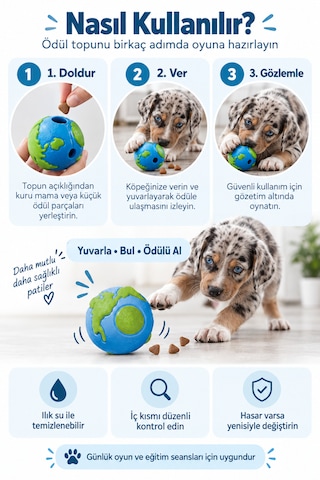 Petstages Orbee Ball Blue Köpek Ödül Oyuncağı Small