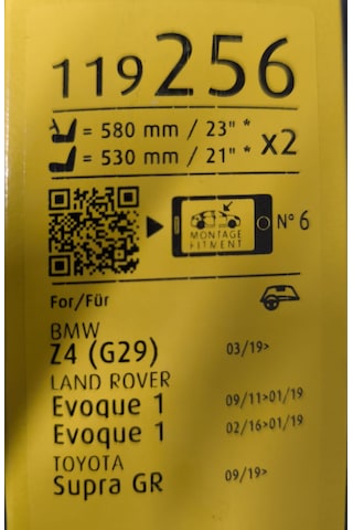 Swf Land Rover Evoque Bmw Z4 Toyota Supta Gr Silecek Seti