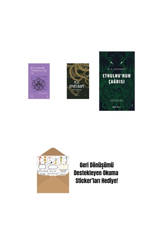 Everest Açıkhava 6 - Cthulhu Nun Çağrısı + H.p. Lovecraft - Bütün Romanları Ciltli + Cthulhu'nun Çağrısı + Okuma Sticker'ları